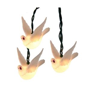 10-Light Glitter Dove Light Set With Paypal Cheap Pice