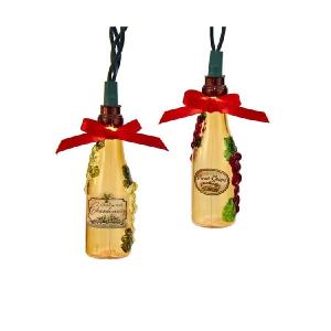 10-Light Wine Bottle with Decal Light Set Free Shipping Deals