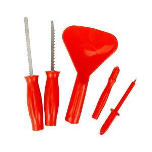 10.25" Orange Pumpkin Carving Kit Outlet View