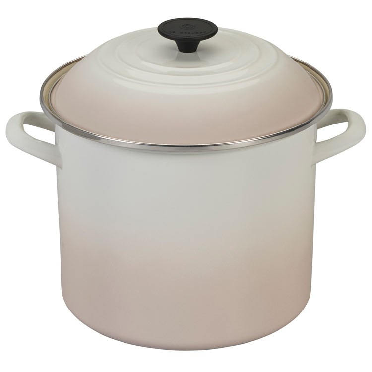 10-Quart Enamel On Steel Stockpot - Meringue Cheap Sale Finishline