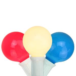 10-Count Red White and Blue G40 Globe Christmas Light Set with 9' White Wire Many Kinds Of Cheap Online