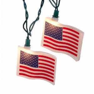 10-Light USA Flag Light Set Factory Outlet For Sale
