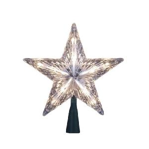 10-Light 7" Clear Star Tree Topper Sale High Quality