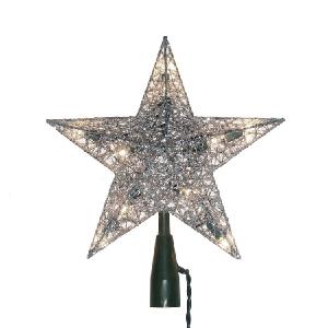 10-Light 9" Silver Wire Tree Topper Cheap Online Online