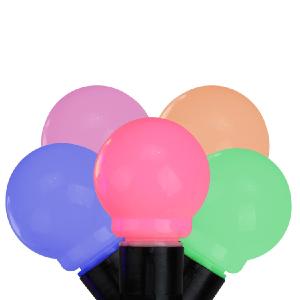 10-Count Pink and Blue Glass LED Mini Christmas Light Set with 15' Black Wire Discount Collections