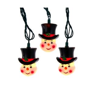 10-Light Snowman Head Light Set Buy Cheap Big Discount