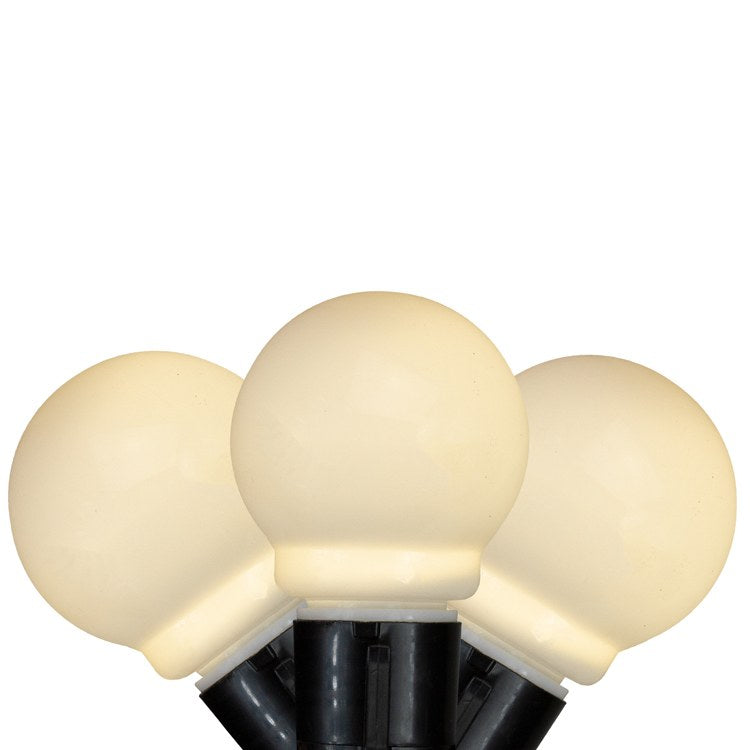 10-Count Warm White Glass LED Christmas Lights with 15' Black Wire Clearance Original