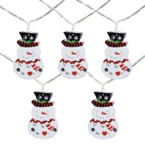 10-Count Snowmen with Top Hats LED Christmas Light Set with 4.5' Clear Wire Online Online For Sale