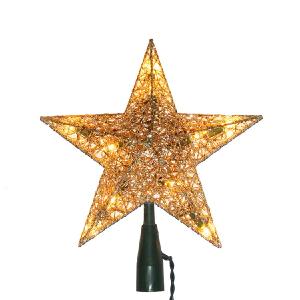 10-Light 9" Gold Wire Tree Topper 2025 Newest Sale Online