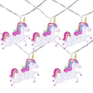 10-Count Warm White Unicorn Battery-Operated LED Christmas Light Set with 3' Clear Wire Cheap Original