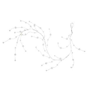 10-Count Warm White Pom-Pom Garland Battery-Operated LED Christmas Light Set with 3.25' Clear Wire Inexpensive