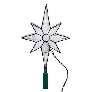 10-Light 10.5" Clear LED 8-Point Star Tree Topper Visit New Sale Online