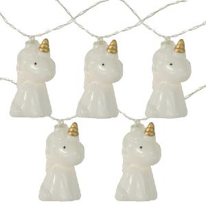 10-Count White Unicorn Summer LED String Lights with 4.5' Clear Wire Sale Big Discount