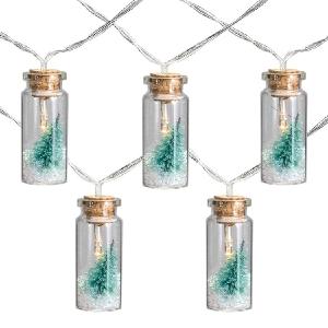 10-Count Warm White Corked Bottle with Tree Battery-Operated LED Christmas Light Set with 3' Clear Wire Buy Cheap 2025
