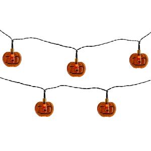 10-Count Orange Battery Operated Jack O' Lantern LED Mini Halloween Lights with 6' Black Wire Free Shipping Outlet