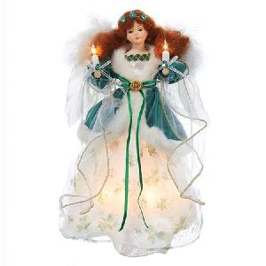 10-Light 12" Irish Angel Tree Topper Cheap For Nice