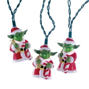 10-Light Star Wars Santa Yoda Light Set Cheap Original