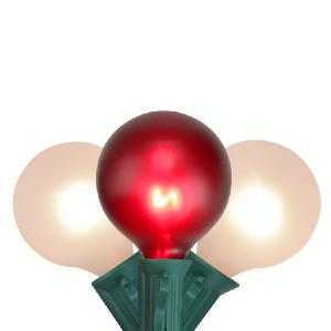 10-Count Red and White G50 Globe Christmas Light Set with 9' Green Wire The Cheapest Cheap Online