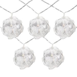 10-Count Warm White Clear Round Ball Battery-Operated LED Christmas Light Set with 4.75' Clear Wire 2025 New Cheap Pice