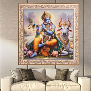 Vrindavan Bliss The Lord Krishna Painting For Home Cheap Exclusive