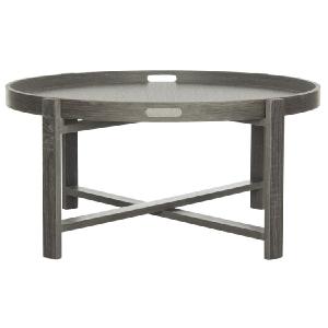 Cursten Retro Mid-Century Wood Tray Top Coffee Table - Dark Gray Discounts Sale Online
