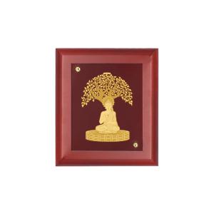 DIVINITI 24K Gold Plated Foil Lord Buddha With Tree Elegant Photo Frame Idol for Wall Hanging, Home & Office Decor, Luxury Gift|MDF Size 1 (16.7x14.2 CM) Discount Wiki