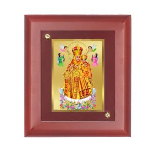 DIVINITI 24K Gold Plated Foil Lady of Health Wall Photo Frame, Table Decor Wall Photo Frame and Religious Photo Frame Idol For Pooja, Gifts Items MDF Size 2 (20x16 CM) 2025 New For Sale