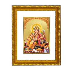 DIVINITI 24K Gold Plated Foil Ganesha Photo Frame Idol for Home & Office Decor, Wall Hanging, Workshop, Table Top, Gift|DG103 Size 2 (22.6x18.4 CM) Buy Cheap Release Dates