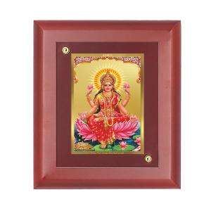 DIVINITI 24K Gold Plated Foil Lakshmi Wall Photo Frame, Table Decor Wall Photo Frame and Religious Photo Frame Idol For Pooja, Gifts Items MDF Size 2 (20x16 CM) Clearance For Cheap