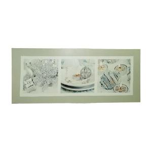 11.75" x 27.5" Shimmering Silver Splendor LED Lighted Christmas Canvas Wall Art Clearance Very Cheap