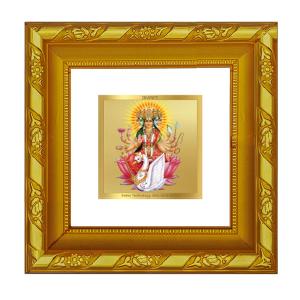 DIVINITI 24K Gold Plated Foil Gayatri Mata Photo Frame for Wall Hanging, Workshop, Home Decor, Puja Room, Luxurious Gifts|DG103S1A (10x10 CM) Cheap Hot Sale