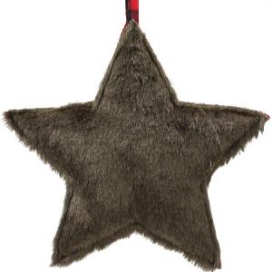 11.5" Brown Faux Fur Star Christmas Ornament Sale Release Dates