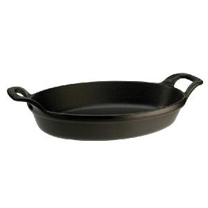 11" x 8" Cast Iron Oval Baking Dish - Matte Black Newest Online