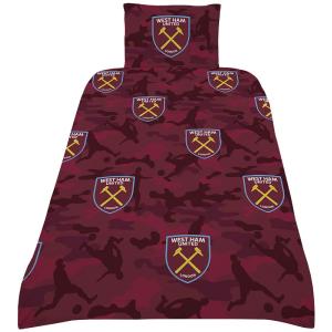 West Ham United FC Player Camo Single Duvet Set Sale Great Deals