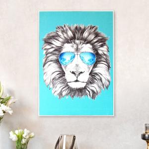 The Party Lion Framed Canvas Print Discount Newest
