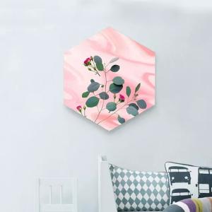 Rose Flower Hexagon Stretched Canvas Print Cheap Sale 100% Guaranteed
