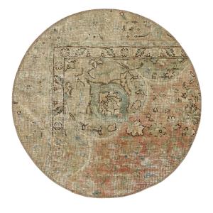 Vintage Royal Collection: Antique Persian Hand-Knotted Rugs in Stonewashed, Recoloured Finishes100 cm x 100 cm Clearance Supply