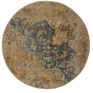 Vintage Royal Collection: Antique Persian Hand-Knotted Rugs in Stonewashed, Recoloured Finishes100 cm x 100 cm Cheap Sale Online