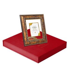 DIVINITI 24K Gold Plated Foil Customized Certificate on Frame DG Frame with Personalized Certificate for Home & Office Decor Academic Success DG 113 Size 1 (17.7x15.9 CM) Hot Sale