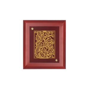 DIVINITI 24K Gold Plated Foil Floral Tradition Elegant Wall Photo Frame Idol for Home & Office Decor, Table Top, Luxury Gift|MDF Size 1 (16.7x14.2 CM) Clearance Marketable