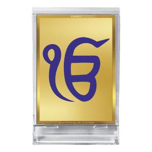 Diviniti 24K Gold Plated Ek Omkar Frame For Car Dashboard, Home Decor, Table, Prayer (11 x 6.8 CM) Discount Cost