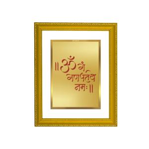 DIVINITI 24K Gold Plated Foil Ganesha Mantra Classic Photo Frame Idol for Workshop, Puja Room, Home Wall Decor, Traditional Gift|DG101 Size 2 (22.6x18.4 CM) Cheap Pice From China