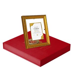 DIVINITI 24K Gold Plated Foil Customized Frame for Home & Office Decor Certificates and Personalized Gifts DG 101 Size 1 (15.3x14.9 CM) Official Sale Online