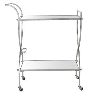 Lucretius Bar Cart - Silver Sale Great Deals