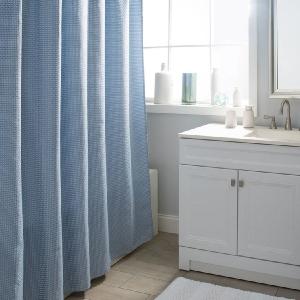 Cardiff Blue Shower Curtain/Eva Shower Curtain Liner/Annex Chrome Shower Hooks Set Outlet Locations Cheap Pice