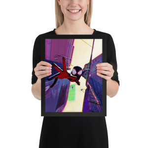 Spider-Man Across the Spider-Verse Miles Morales Framed Poster Buy Cheap Factory Outlet