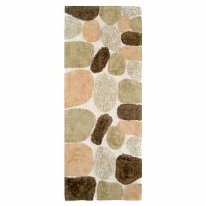 24" x 60" Pebbles Khaki Bath Rug Runner Low Pice Fee Shipping For Sale