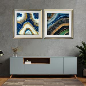 The Blue Pearl River & Coastal Oasis Mix Shadow Box Wall Decoration Piece - Set of 2 Discount Professional