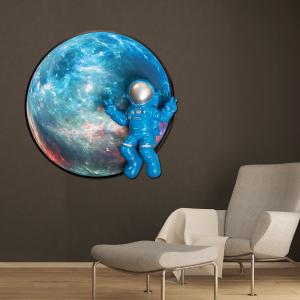Universe Astronaut Shadow Box Wall Decoration Piece - Blue Cheap Sale Low Cost