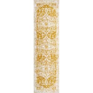 Audrey Bohemian Ornate Medallion 96"L x 27"W Runner Rug - Orange/White Free Shipping Looking For